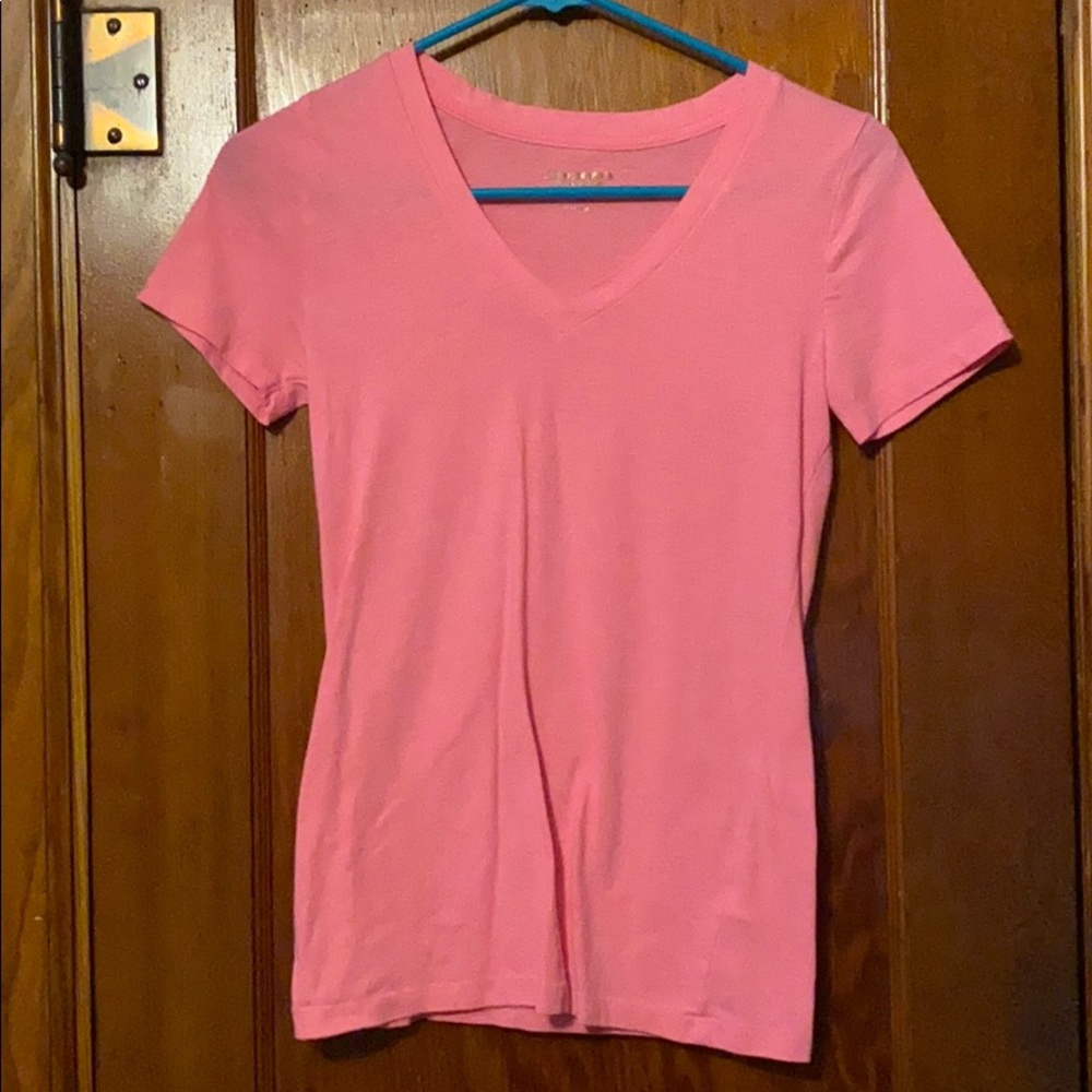 Pink v neck shirt